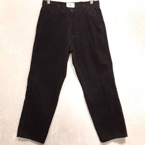 Linea Uomo Mens Corduroy Pants Sz.32x30/Black/Soft Cotton/Straight Leg
